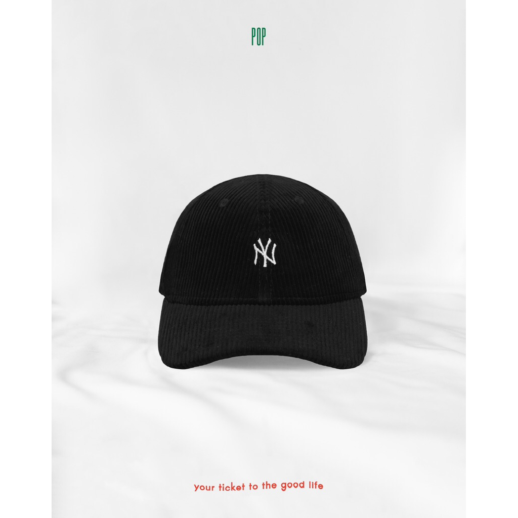 black corduroy NY New Era MLB cap