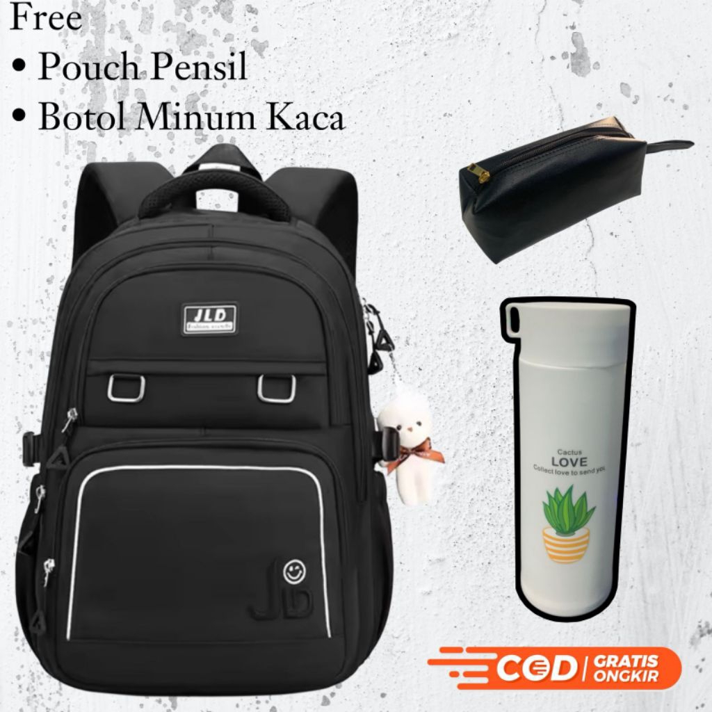 FREE GIFT Tas Ransel Sekolah Anak Perempuan Terbaru, Tas Ransel Anak Cewek Kekinian, Backpack Cewek 