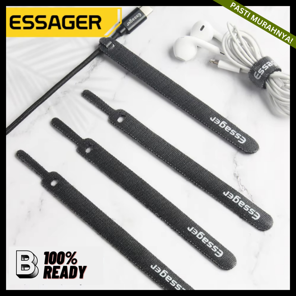 Pengikat Kabel Velcro Strap 10pcs / Pengikat Kabel Pengulung Velcro Strap Kabel Tie / Velcro Strap