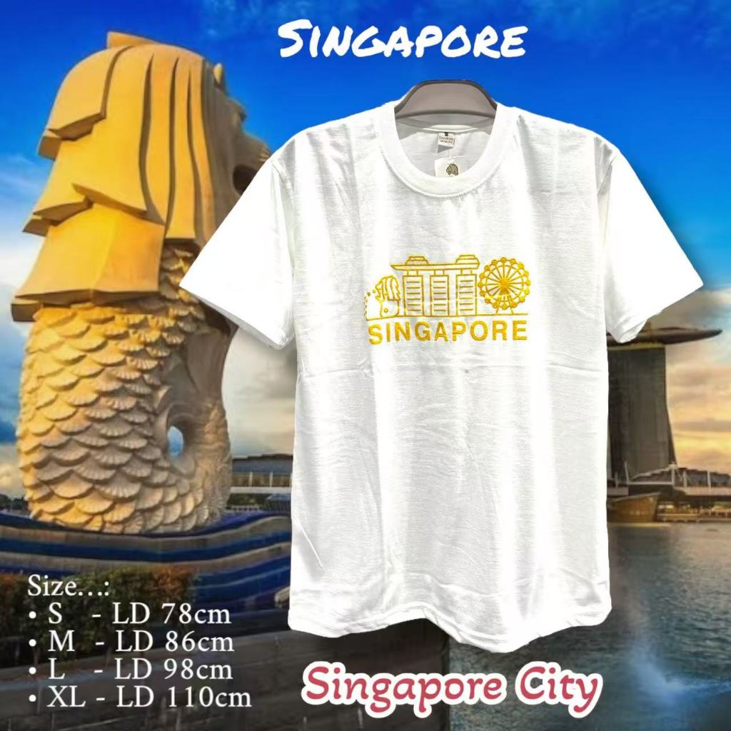 BAJU KAOS OLEH-OLEH SINGAPORE MOTIF SINGAPORE