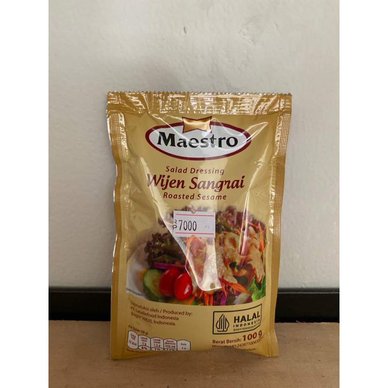 

Maestro Wijen Sangrai Sachet 100 Gr