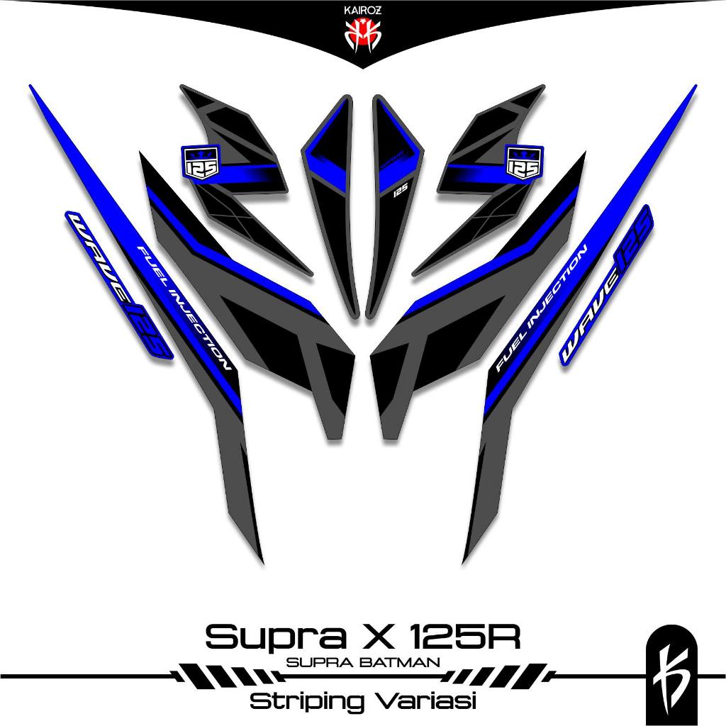 STRIPING SUPRA X 125 KARBU SKU 24 BATMAN STICKER STIKER HONDA SUPRA X 125 WAVE 125I SUPRA X 125R