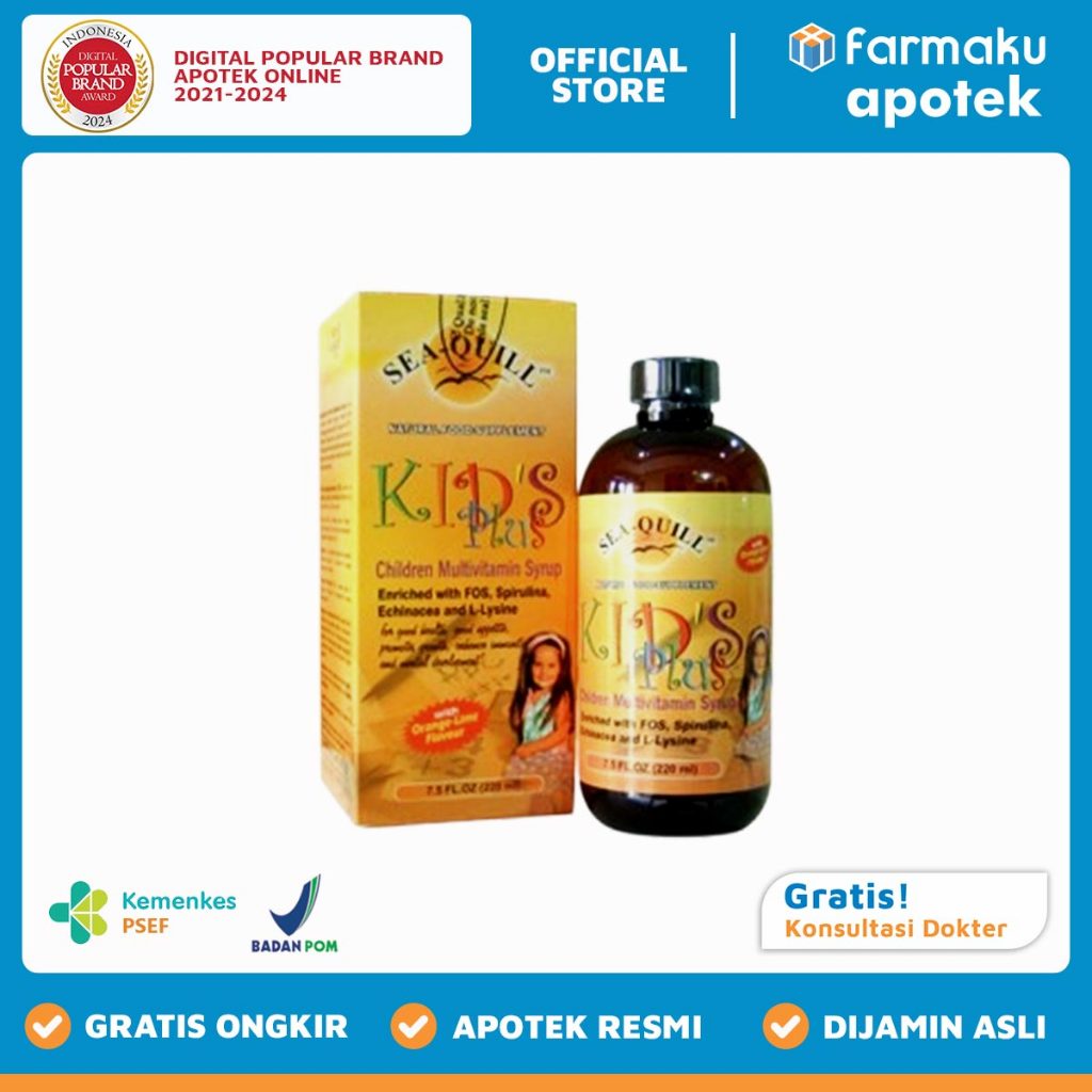 Sea Quill Kids Plus Multivitamin Syrup Botol 220 ml  - TJD