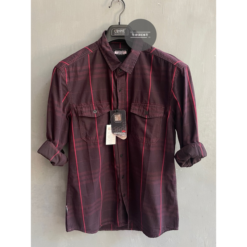 Kemeja Cardinal Original | Kemeja Pria Cardinal | Kemeja Pria Lengan Panjang | Kemeja Lengan Panjang