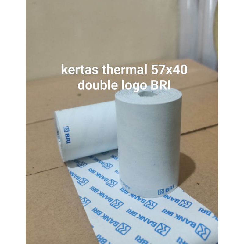 

kertas thermal 57x40 coreless double logo bank bri untuk EDC BRILINK
