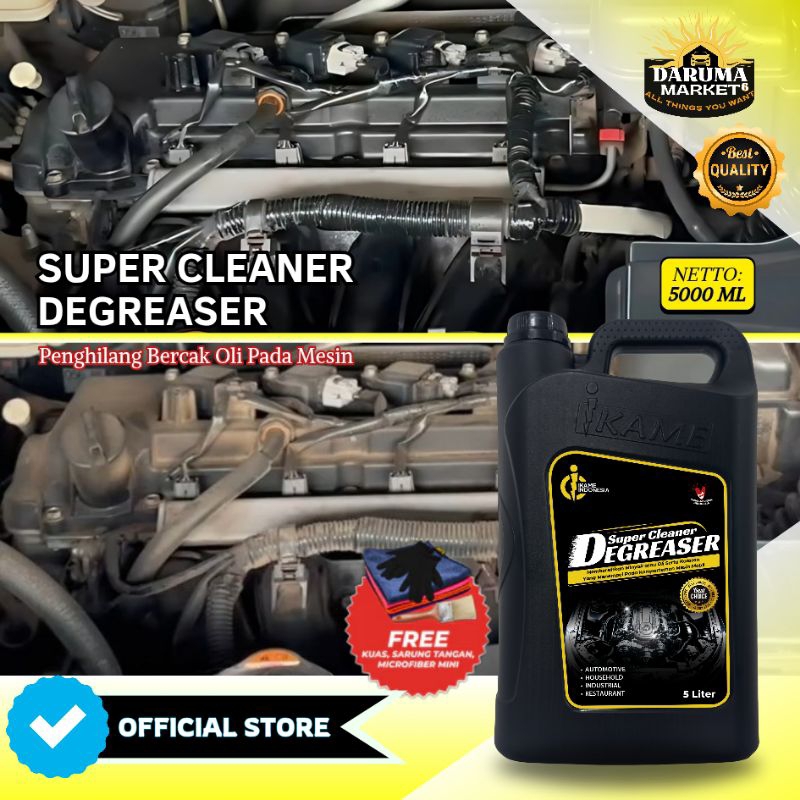 PEMBERSIH KERAK OLI MESIN, SUPER CLEANER DEGREASER IKAME, CAIRAN PEMBERSIH MESIN MOTOR MOBIL, MESIN.