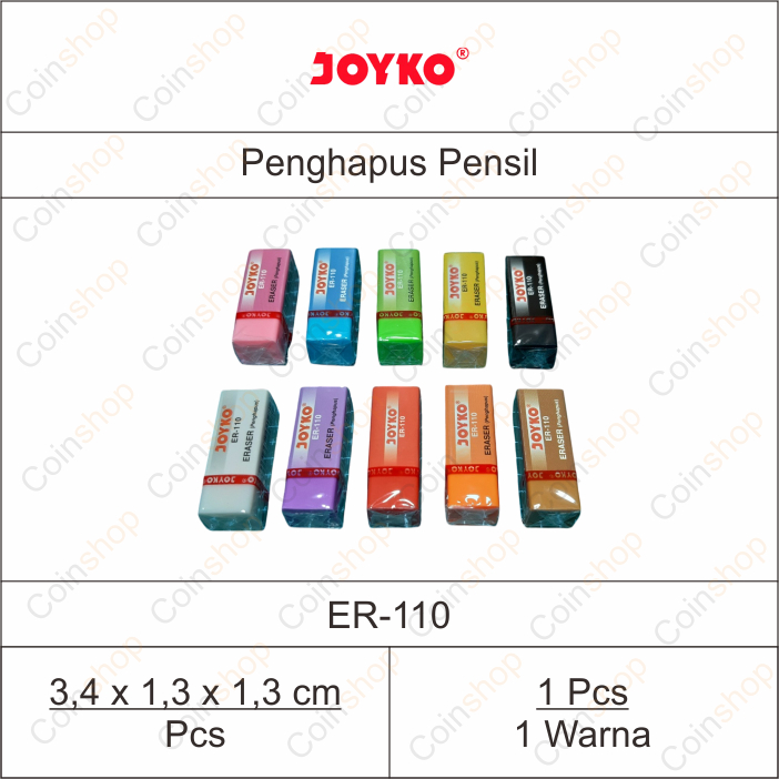 

Joyko ER-110 Eraser Penghapus Pensil Per Pcs