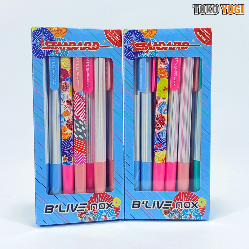 

STANDARD BALLPOINT PEN B'LIVE NOX 0.3 TINTA HITAM (1 PACK = 12 PCS)