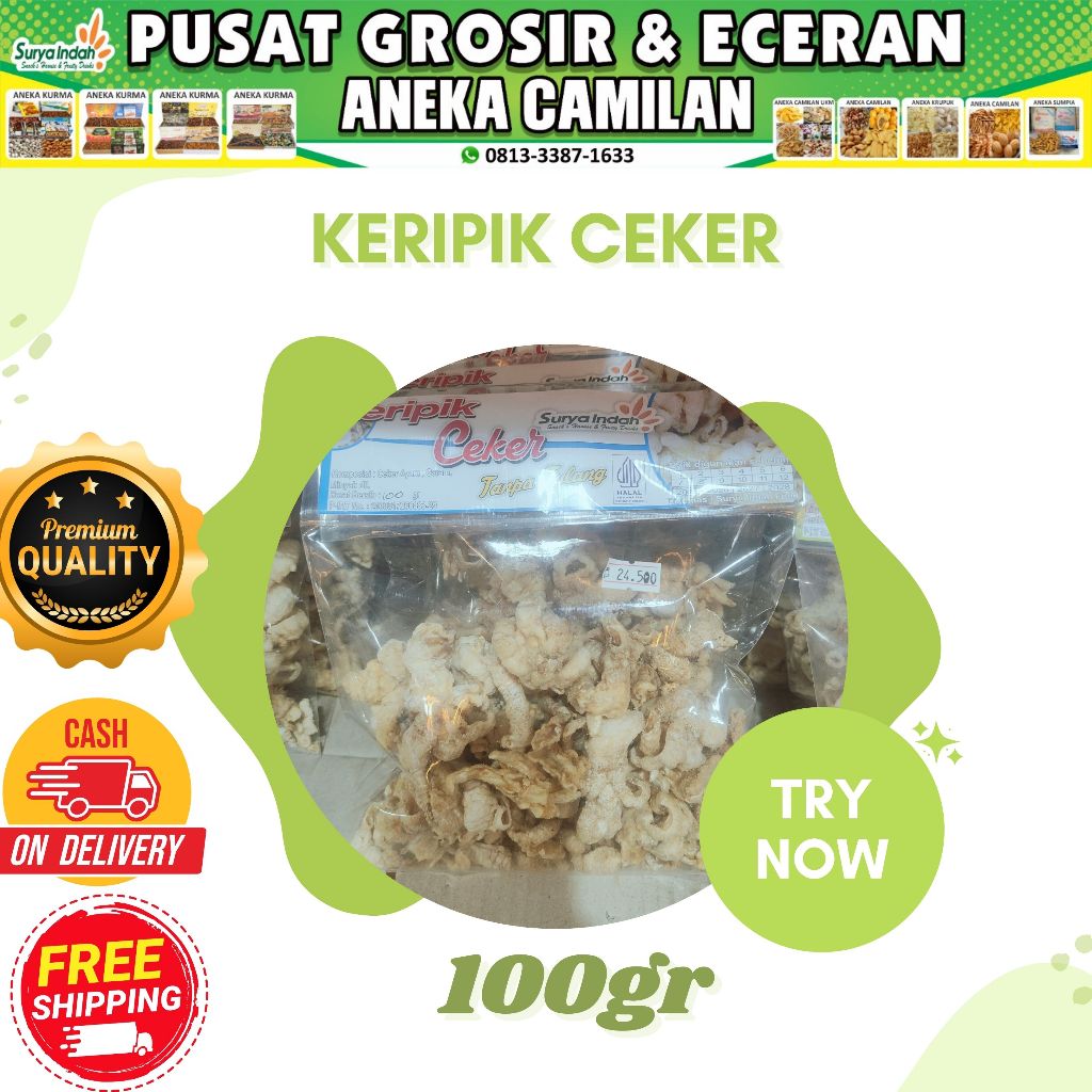 

Keripik Ceker 100gr packing oleh Surya Indah Food Jombang Kwalitas Premium