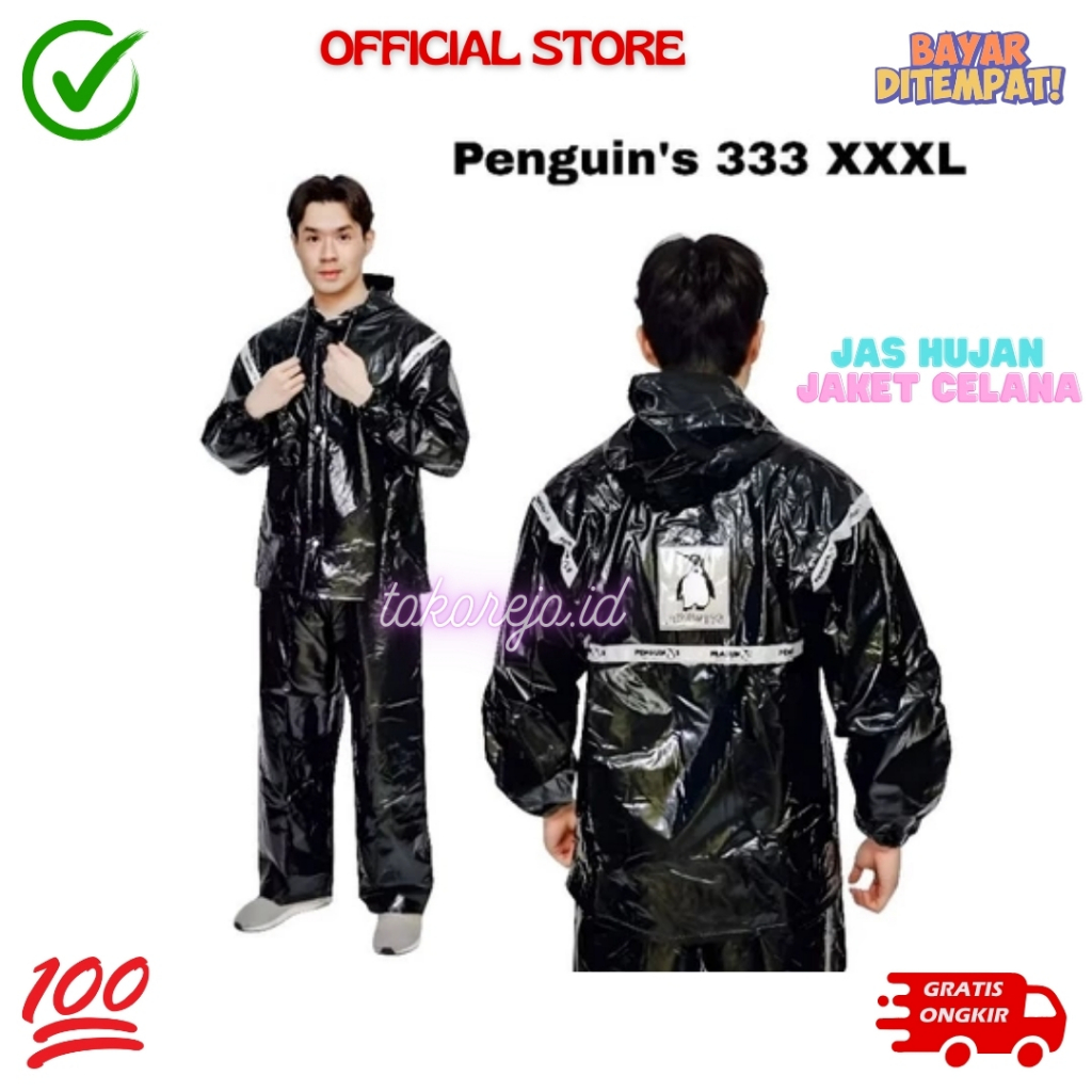 Jas Hujan Penguin P333 Jumbo XXXL Model Setelan Pinguin Jaket Celana