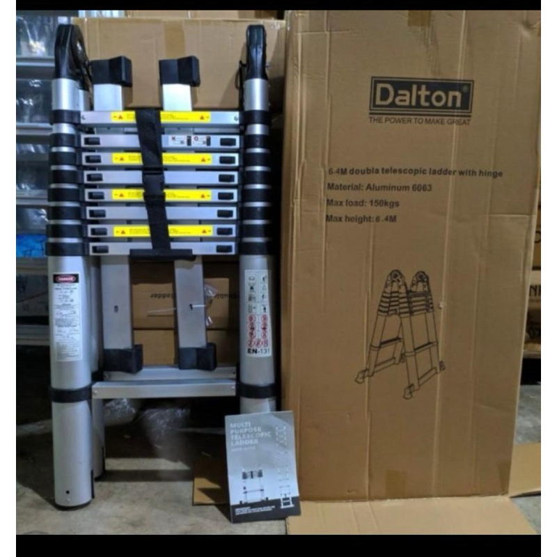 Tangga Lipat Alumunium Teleskopik 6,4 meter Dalton|Tangga Lipat Alumunium Dalton Teleskopik 6,4 mete