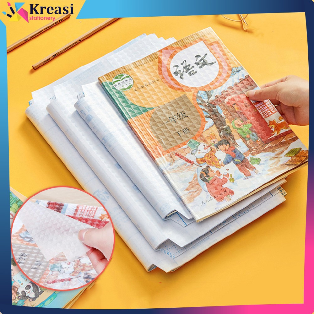 

Pelindung Buku Tulis Plastik Isi 10 Lembar Stiker PVC Tahan Air / Sampul Buku Tulis Anak Sekolah Kreasi Stationery A101