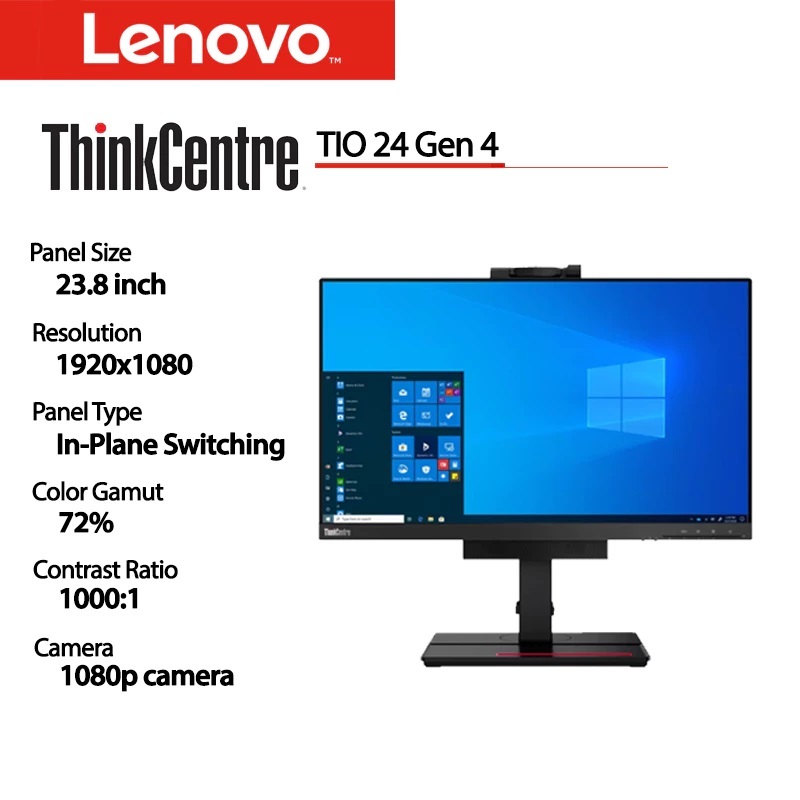 Lenovo Monitor ThinkCentre TIO 24 Gen4 23.8" 60Hz 1920x1080