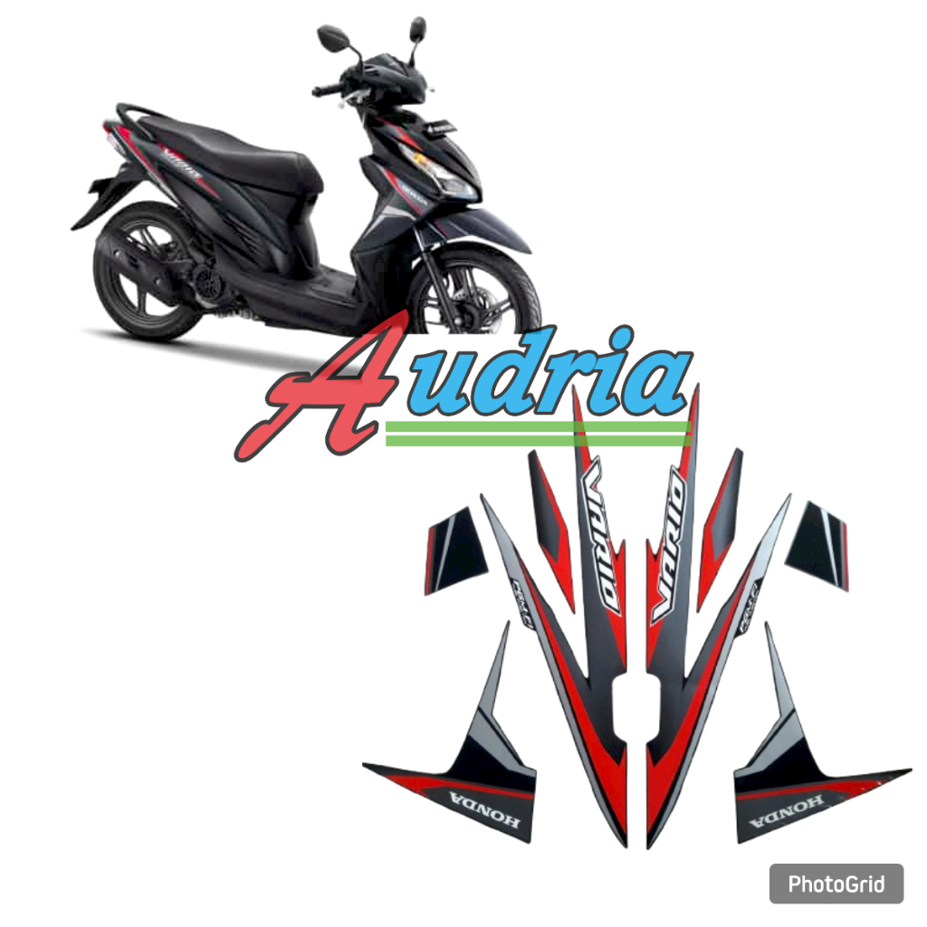 Striping Stiker Motor honda vario cw 110 fi 2018 full hitam