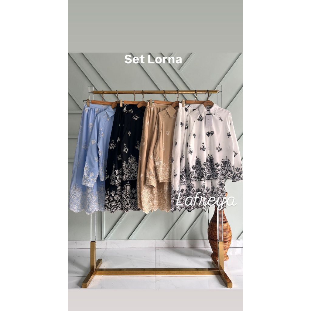 Etora One Set Setelan Lorna Fashion Busana Muslim Import Premium Gamis Lafreya Original