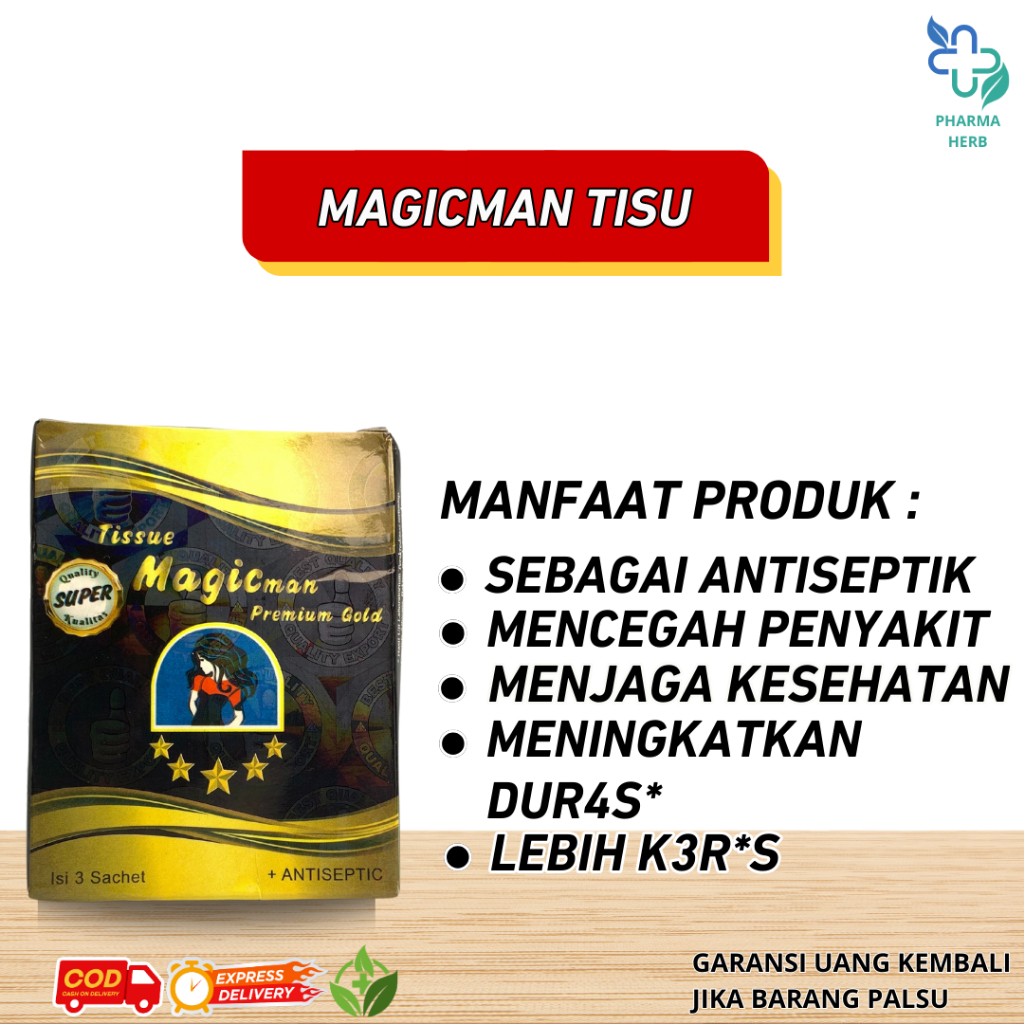 Tisu Magic Magicman Gold Tissue Mejik Antiseptik Tahan Lama Tisue Antiseptic Original