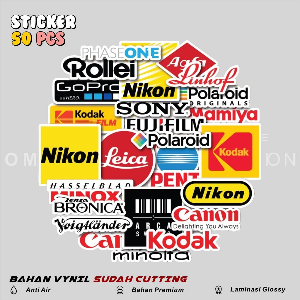 

STICKER PACK LOGO BRAND CAMERA WATERPROOF STIKER AESTHETIC BOLA UNTUK LAPTOP CASE HP HELM STICKER