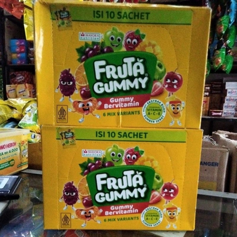 

FRUTA GUMMY 250GR( ISI 10PCS)