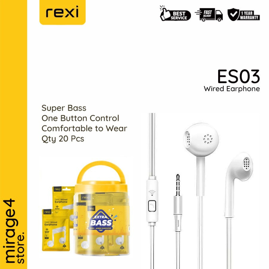 Headset REXI ES03 Earphone Wired