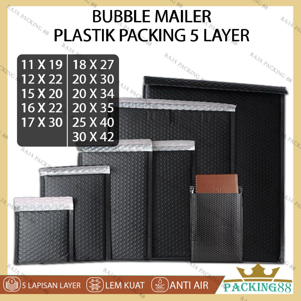 

Kantong Plastik Packing Bubble Mailer Amplop Polymailer 5 Lapis Putih WHITE Bungkus Paket Usaha Online Shop Premium