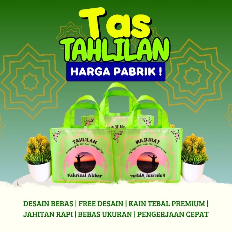 

TAS TAHLILAN HARGA PABRIK UKURAN 25×18×21 | TAS HAJATAN MURAH