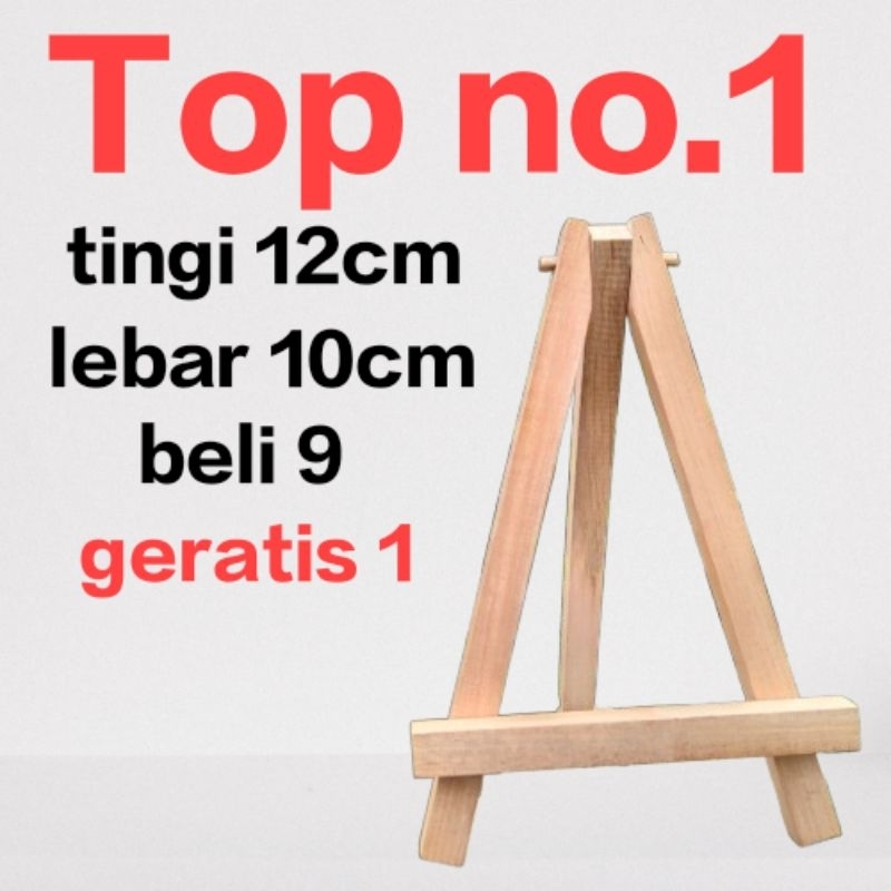 

Mini Easel Stan Wood Tripod Kayu 12x10cm Penyanga Lukis Holder Mini