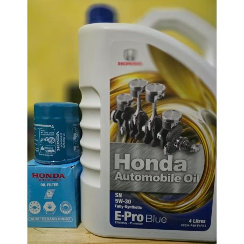 Sap Paket Oli Mobil Honda E-pro Blue Dan Filter Honda Oli Mesin E-PRO EPRO BLUE 5W-30 Mobil Honda