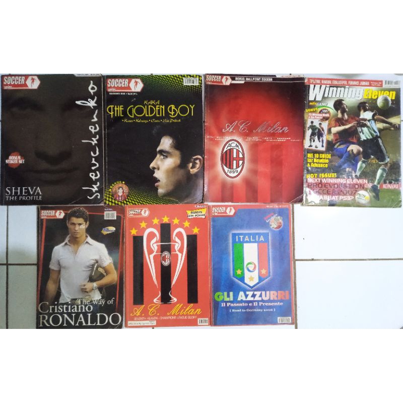 Majalah jadul Soccer & Hot Game Winning Eleven