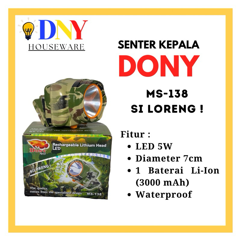 SENTER DONY MS-138 / KL-138 SI LORENG ! 10 WATT 100% ORIGINAL