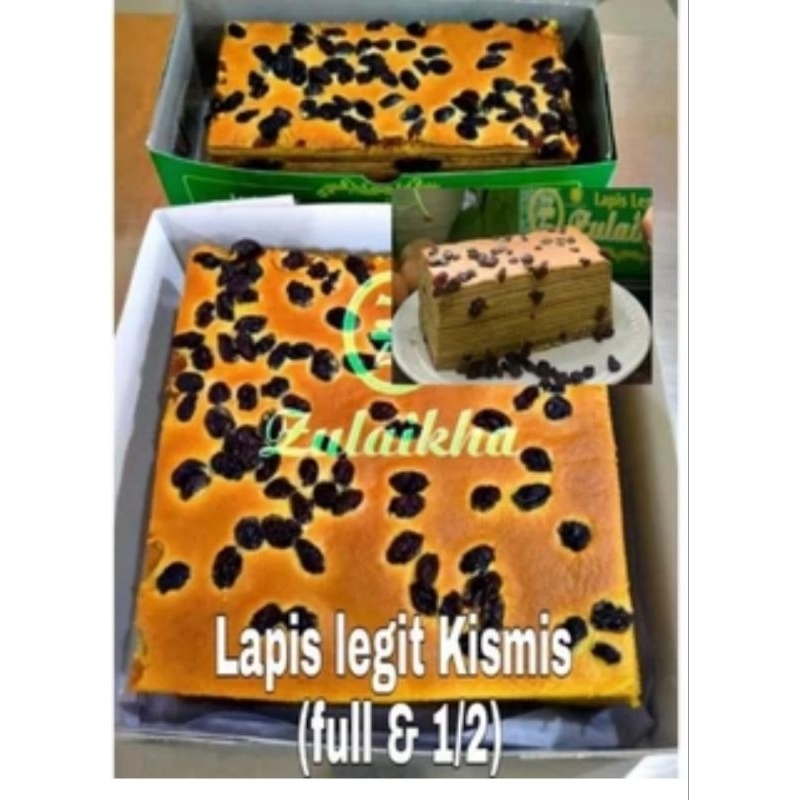 Lapis legit kismis zulaikha ukuran Sedang