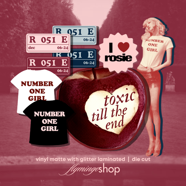 

sticker toxic till the end rosie album by ROSÉ BLACKPINK | stiker bp vinyl glitter
