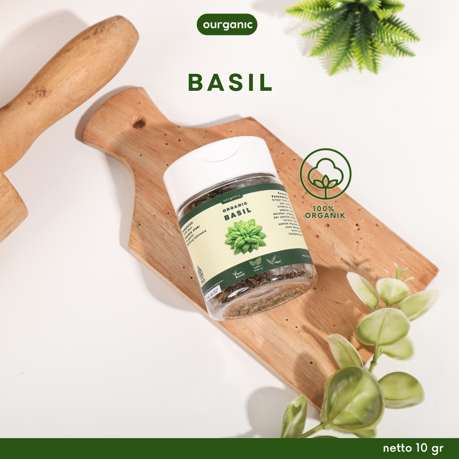 

OURGANIC Basil Drried Kering Bubuk bumbu dapur masak organic sehat alami
