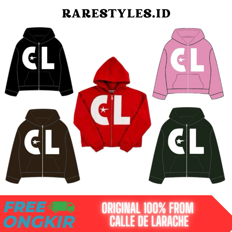 [ ORIGINAL 100 % ] CALLE DE LARACHE ( CDL ) ZIP HOODIE / KNITWEAR