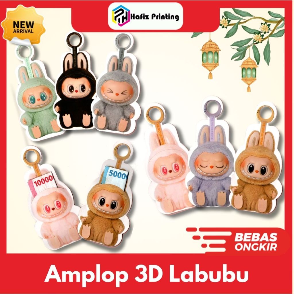 

Amplop Lebaran 3D Karakter Labubu isi 6 Pcs Lucu