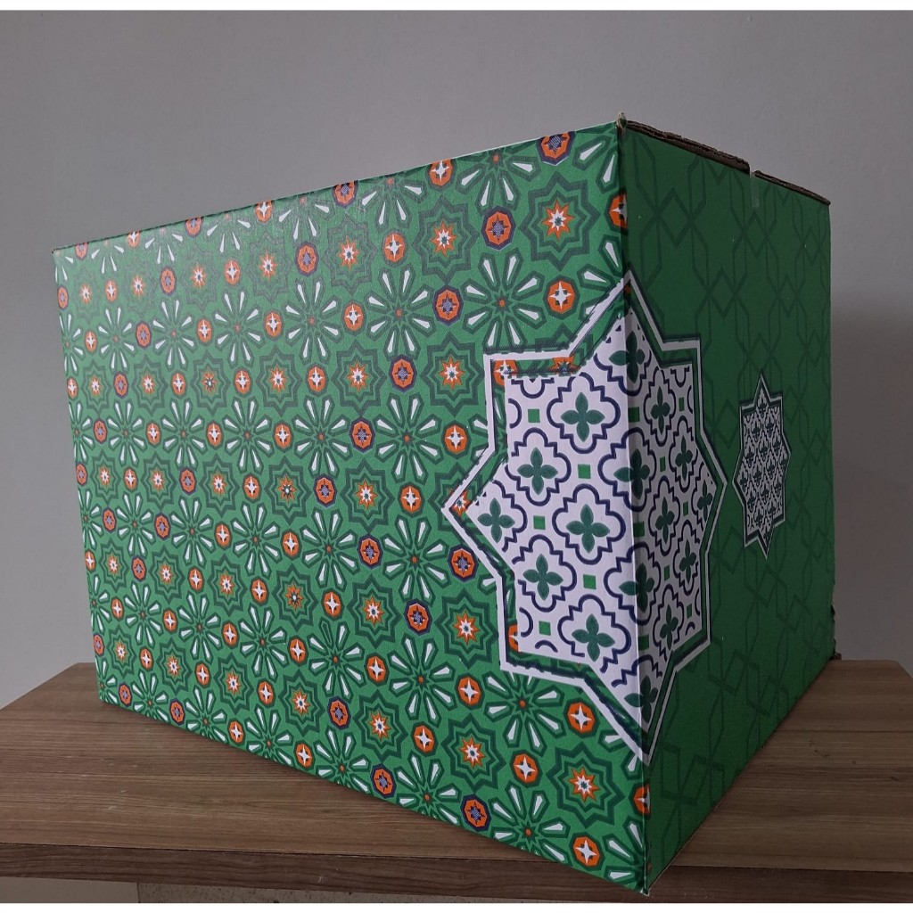 

KARDUS PARCEL LEBARAN / KARDUS IDUL FITRI 30x24x29 - NEW DESIGN SMALL HIJAU