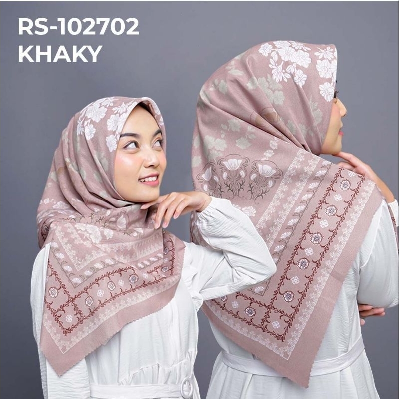 Hijab Segiempat Voal Motif Premium Laser Cut | Hijab Printing Denay Motif Terbaru 2025 | Hijab Voal 