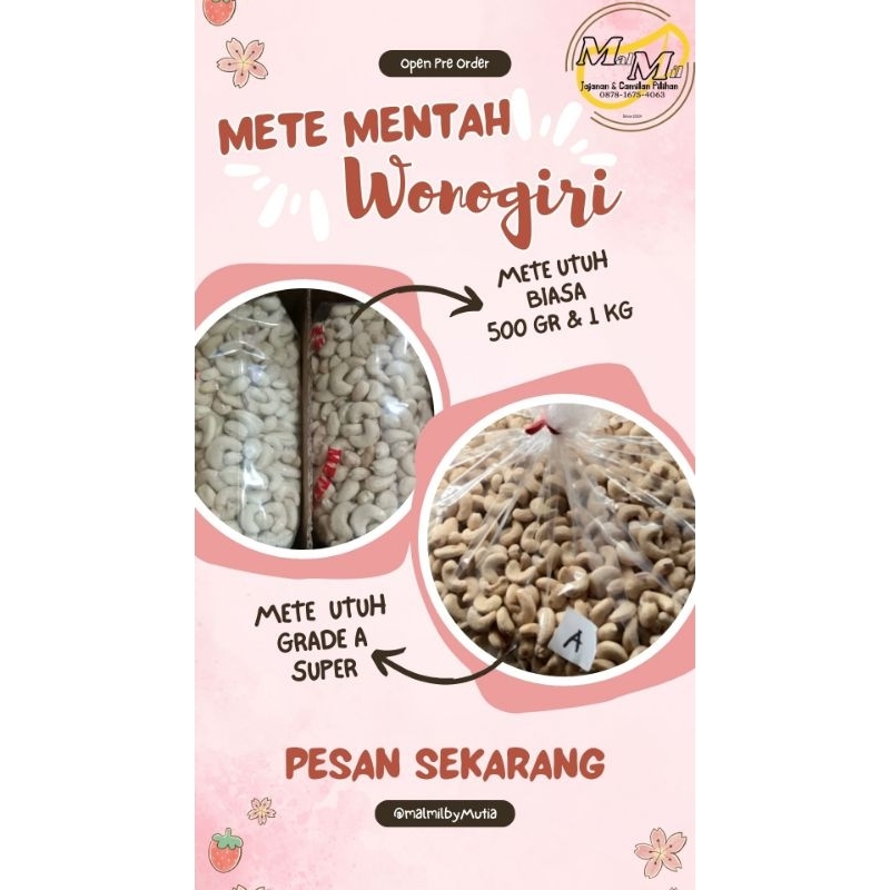 

Mete Mentah Utuh FRESH/BASAH Biasa Kemasan 500gr Asli Wonogiri