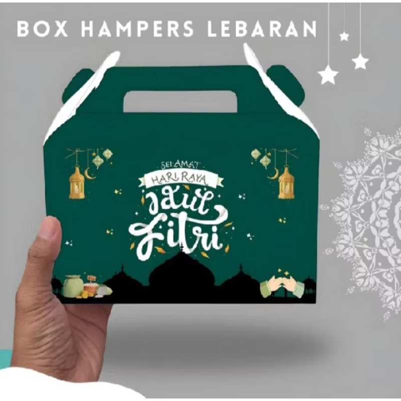 

(isi 6) Gable Box / Kotak Hampers Lebaran Idul Fitri Souvenir Lebaran / Kotak Hari Raya / Paper Bag Lebaran Estetik