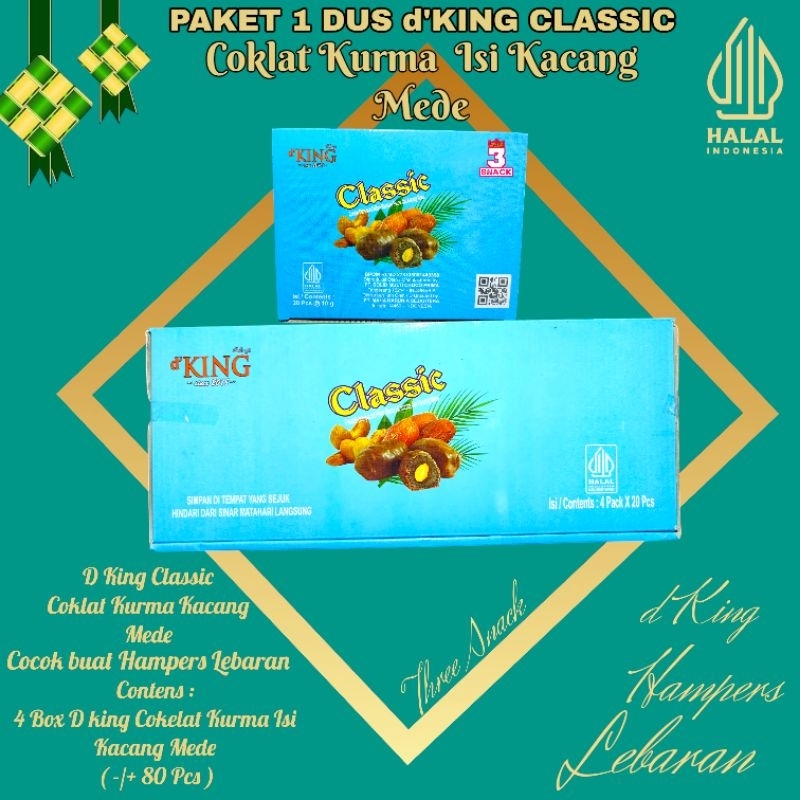 

D KING CLASSIC COKELAT KURMA ISI ALMOND