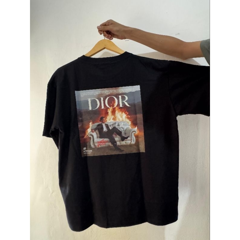 kaos dior flame shirt second ORIGINAL