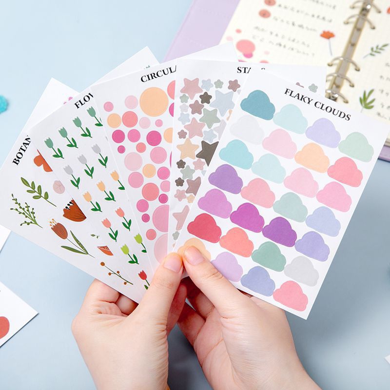 

Stiker Warna untuk Dekorasi DIY / Stiker Buku Warna Warni / Stiker Journal Warna Warni