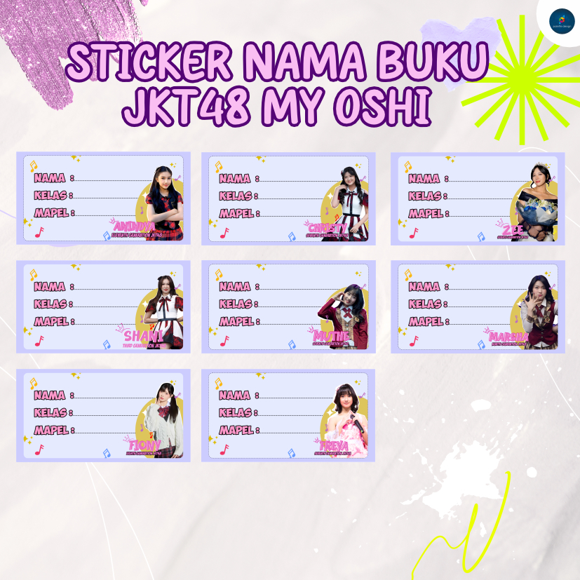 

(isi 44)Sticker Nama Buku JKT48 My Oshi
