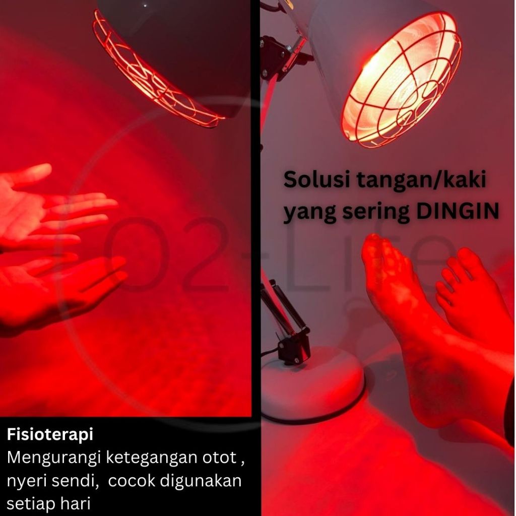 Lampu Infrared Fisioterapi Lamp Penghangat Terapi Kesehatan O2Life