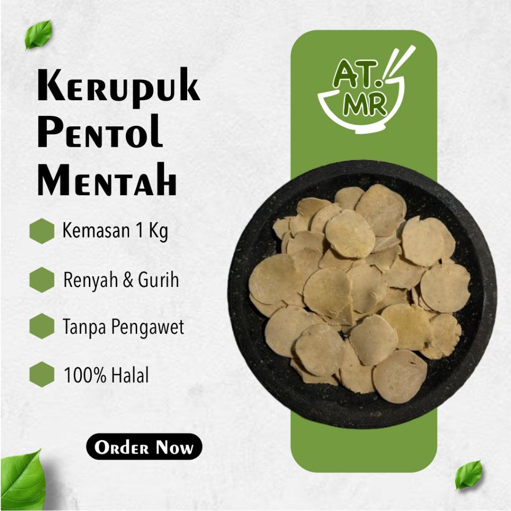 

Artho Mhoro 1kg KRUPUK PULI PENTOL Kerupuk Puli Mentah Rasa Bawang Mantap Mantul Enak Renyah Gurih Kemasan 1kg