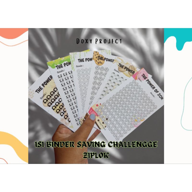 

Doxy Project | Isi Binder Saving Challenge dan Ziplok || Tantangan menabung