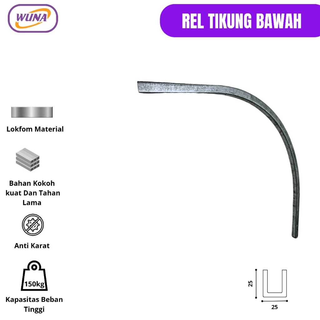 REL TIKUNG BAWAH UNTUK PINTU GARASI