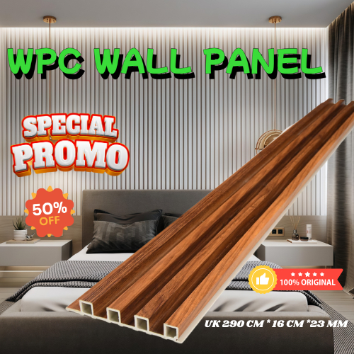 3M/2.9M/WOOD PANEL WPC KISI KISI KAYU WALL PANEL PVC MOTIF KAYU WALLPANEL PVC 3D/ WPC WALL PANEL/WPC