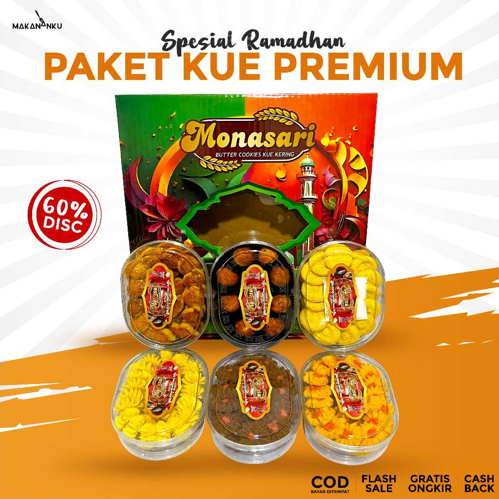 

Paket Kue Lebaran Monasari Oval Isi 6 Nastar Coklat Putri Salju Idul Fitri Hampers Parcel Lebaran 5