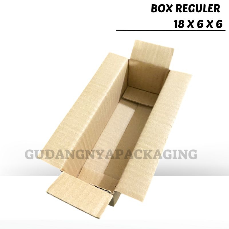 

Box Packing ukuran 18X6X6 Box Polos Karton Packing - Dus Coklat Baru