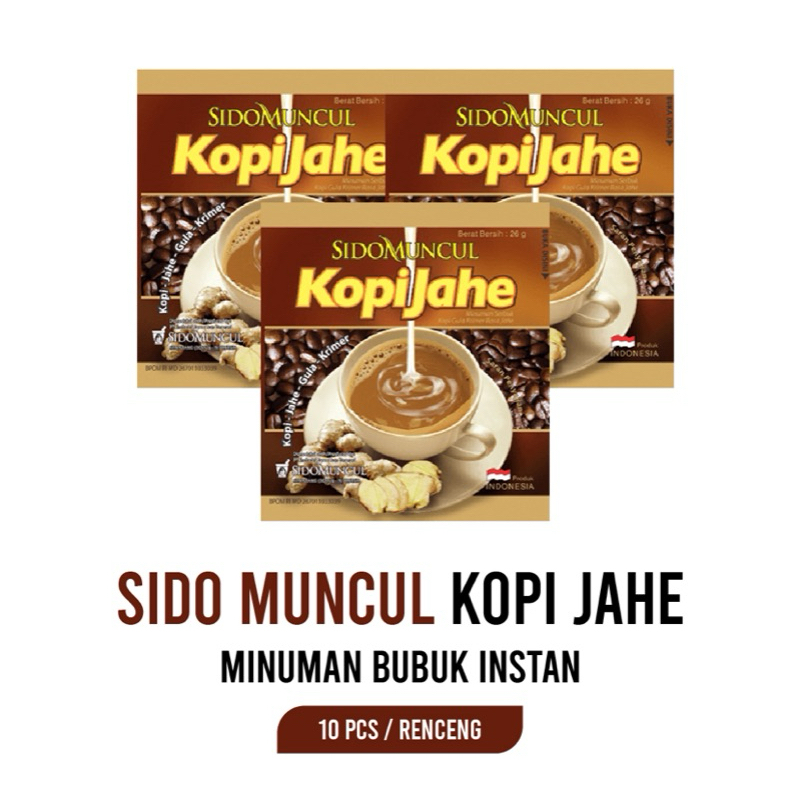 

Kopi Jahe Sidomuncul (1 Renteng isi 10pcs)